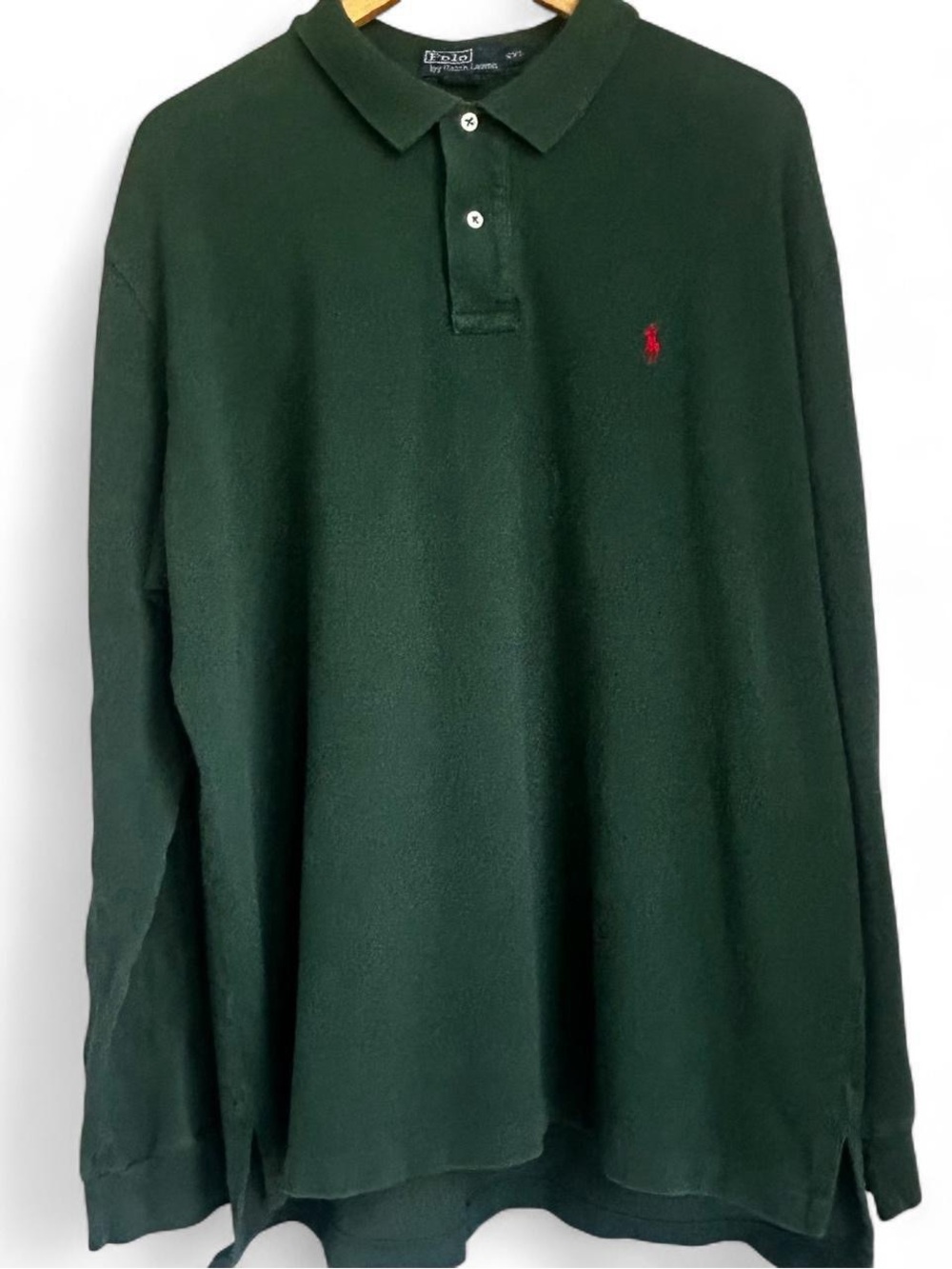 2XLB Polo by Ralph Lauren Dark Green Long-Sleeve Polo Shirt